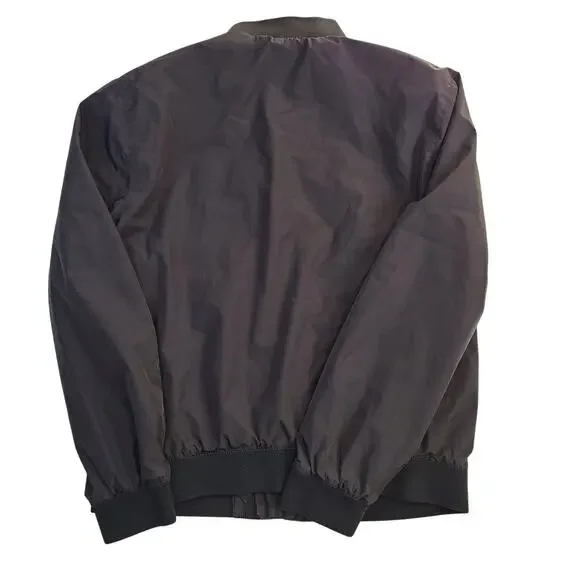 H&M Men's Lightweight Black Bomber Jacket Zip Up Windbreaker Size M - Picture 5 of 8